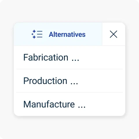 DeepL alternative phrasing feature illustration