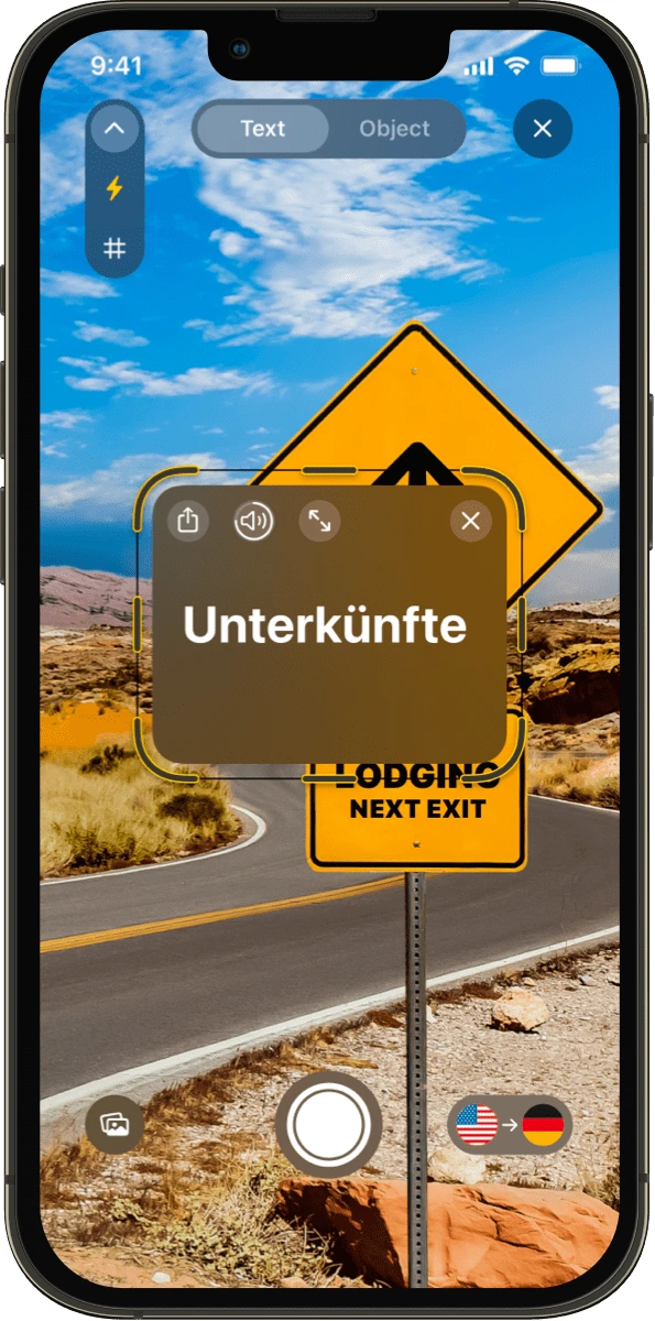 iTranslate Camera Translation mockup