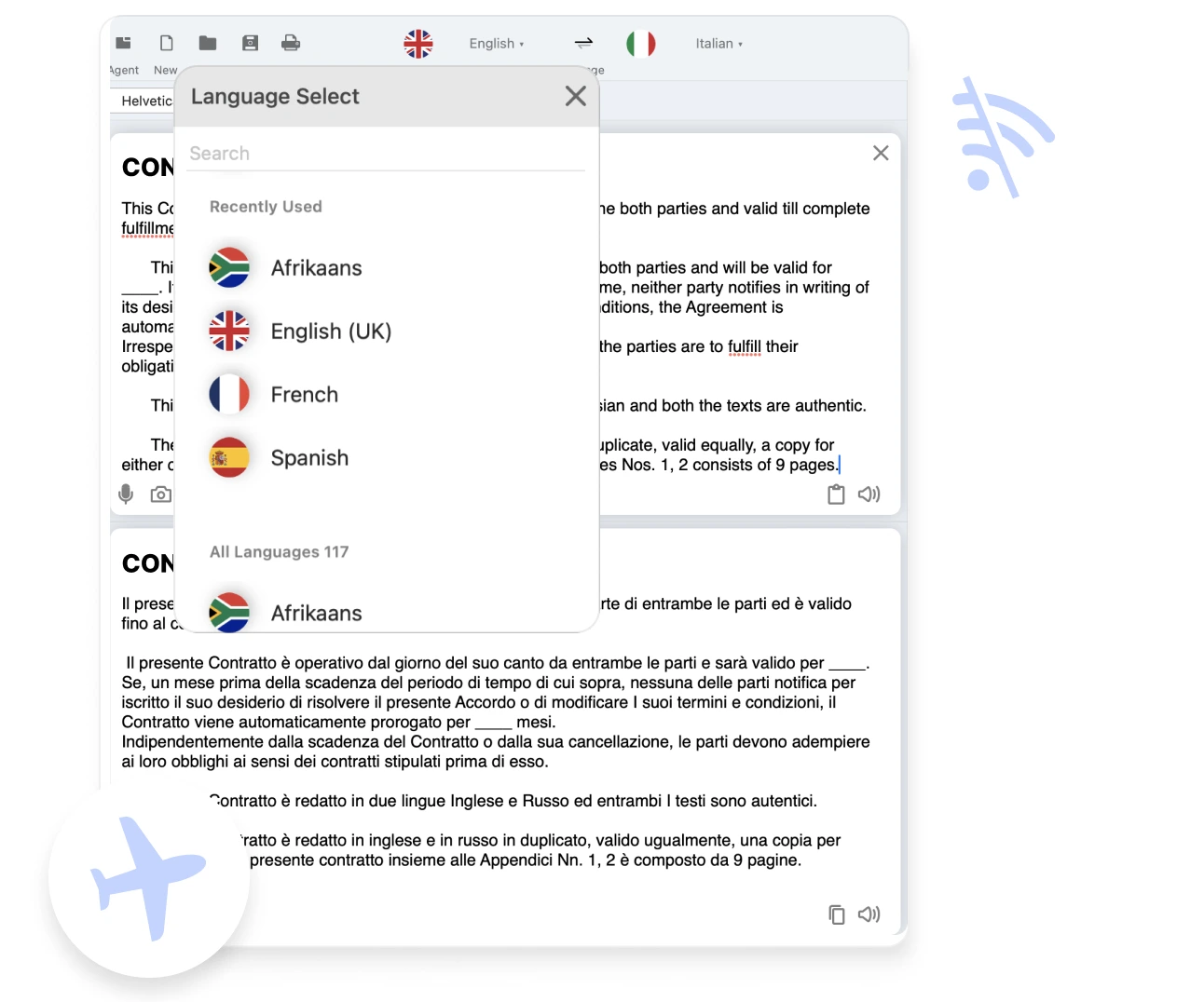 Lingvanex offline translation feature