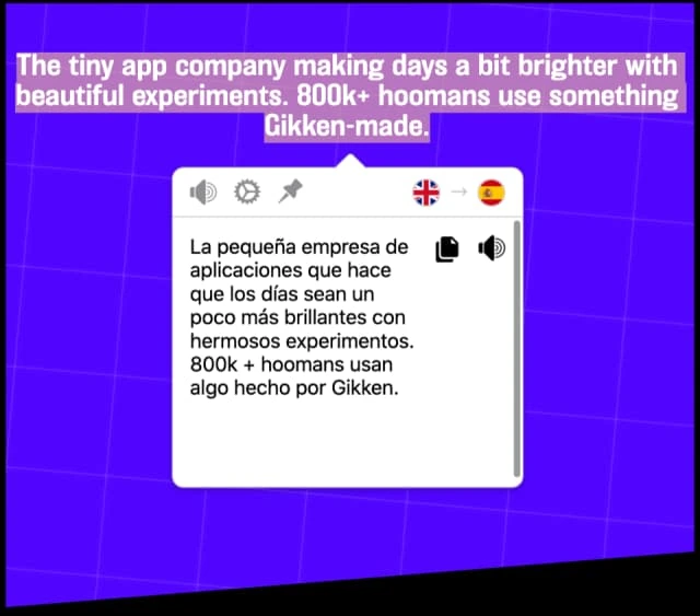 Mate Translate inline selection translation popup