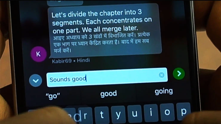Microsoft Translator multi-device conversation interface
