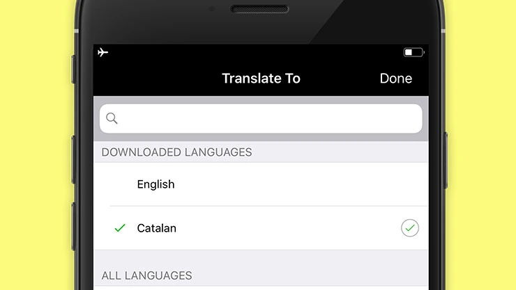 Microsoft Translator offline language packs list