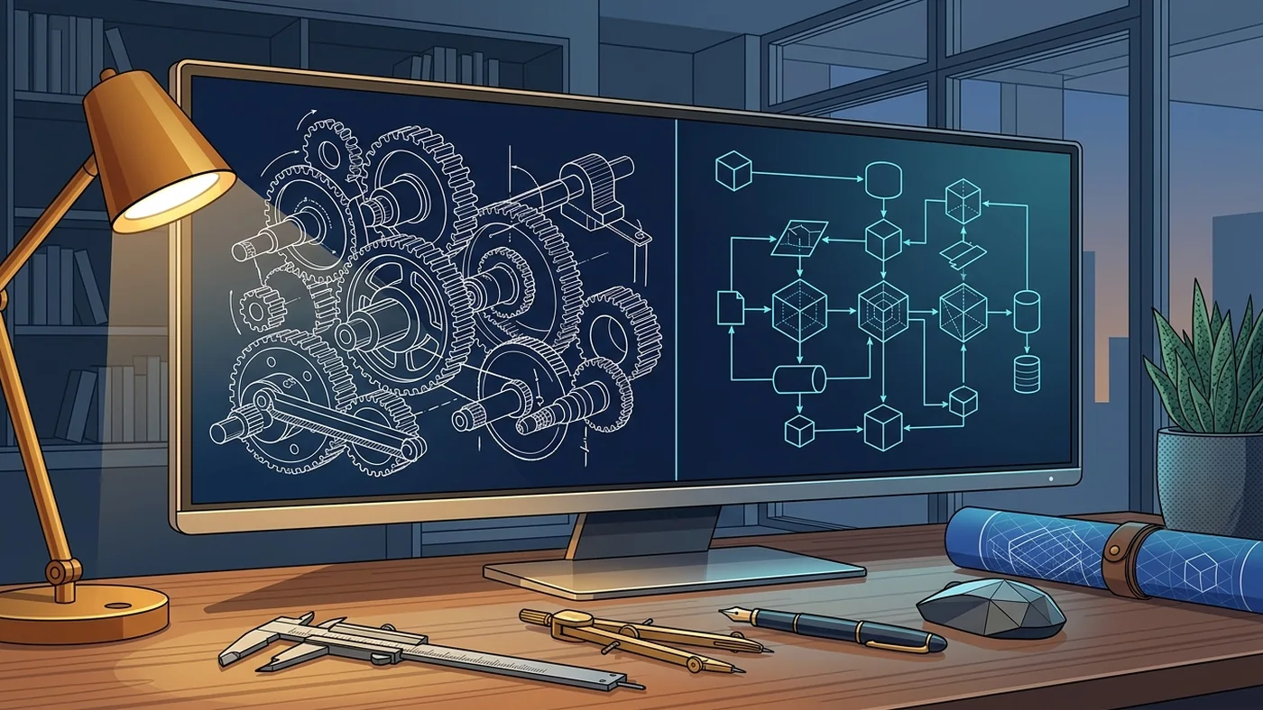 Illustration of searching non-English patent literature, two-column claims, and cross-referencing mechanical drawings