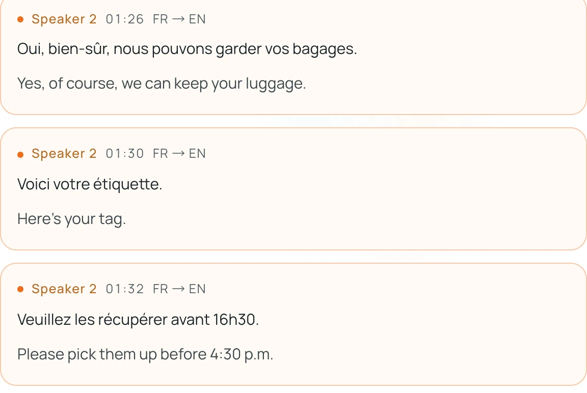Conversation history page