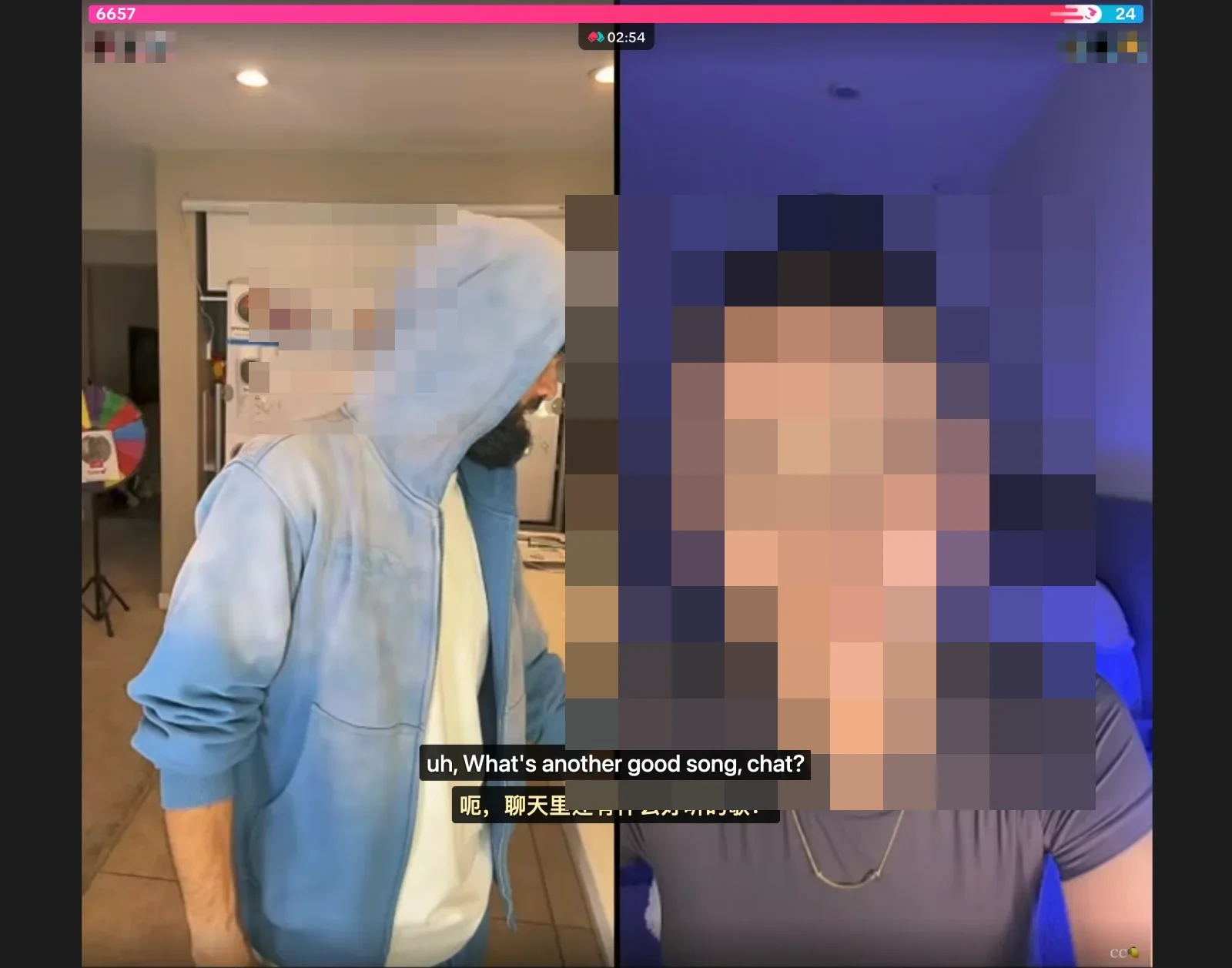 Echtzeit-Übersetzung bei einem TikTok-LIVE-Stream in Aktion