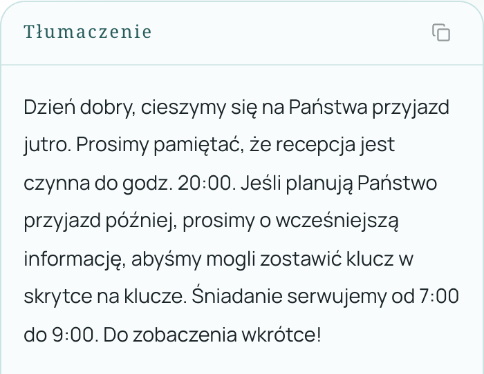Francuski e-mail przetłumaczony na polski