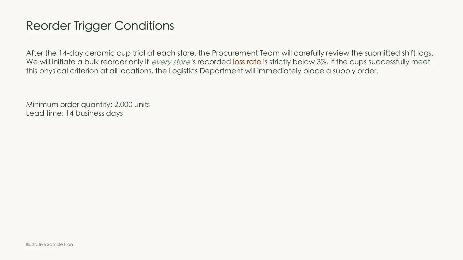 English Result: Trigger Conditions