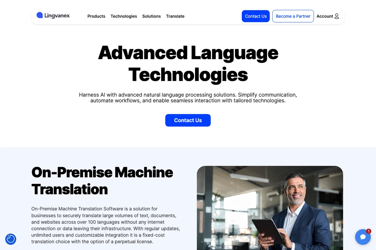Lingvanex official homepage