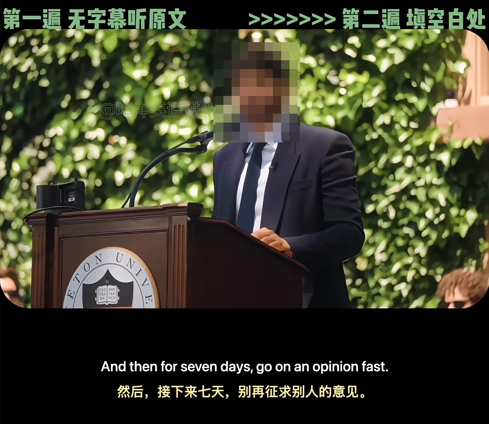 Anzeige zweisprachiger Untertitel in einem Xiaohongshu-Videobeitrag